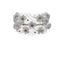 Bridal Headband Bibian White