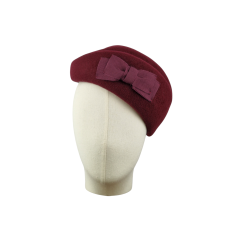 Felt Hat Airhostess Burgundi