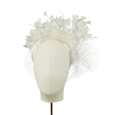 Bridal Headband Puff Snow White